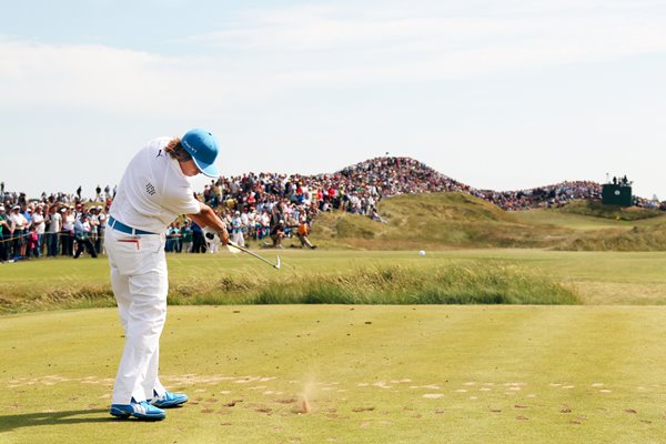 Rickie Fowler tee shot Open 2011