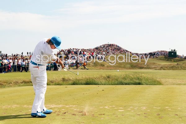 Rickie Fowler tee shot Open 2011
