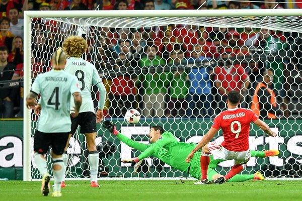  Hal Robson-Kanu Wales scores v Belgium Quarter Final 2016