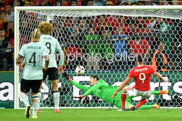  Hal Robson-Kanu Wales scores v Belgium Quarter Final 2016