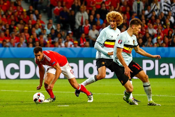  Hal Robson-Kanu Wales scores v Belgium Quarter Final 2016