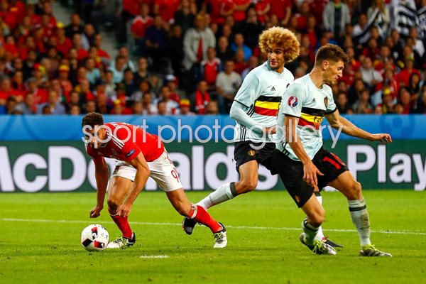  Hal Robson-Kanu Wales scores v Belgium Quarter Final 2016