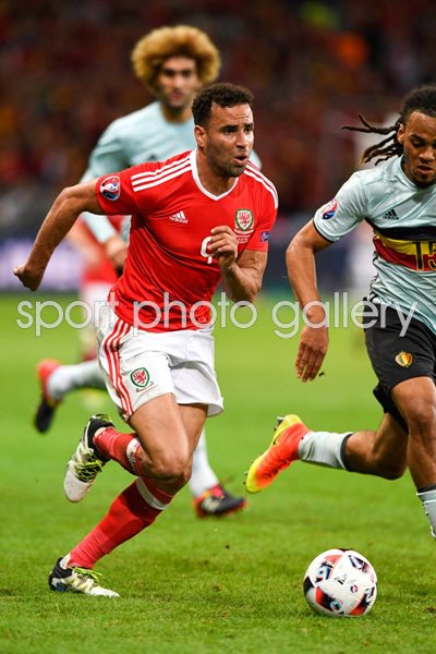 Hal Robson-Kanu Wales v Belgium Quarter Final 2016