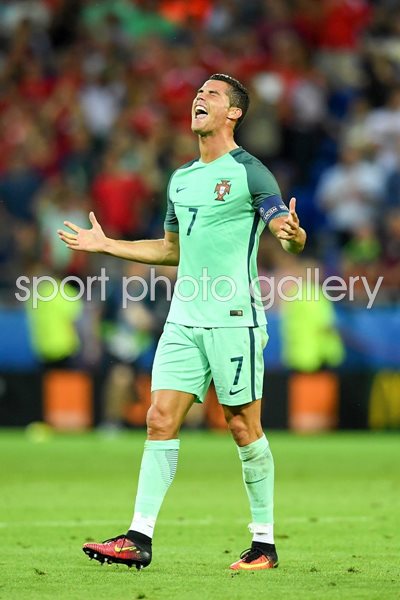 Cristiano Ronaldo Portugal v Wales Lyon 2016