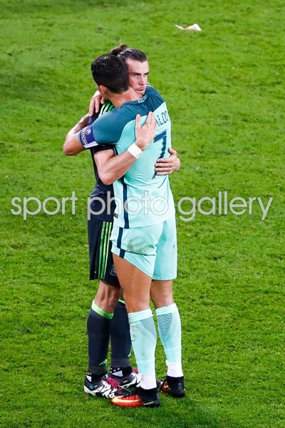 Gareth Bale Wales & Cristiano Ronaldo Portugal Lyon 2016