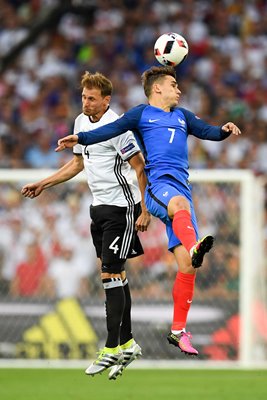 Benedikt Hoewedes Germany v Antoine Griezmann France 2016