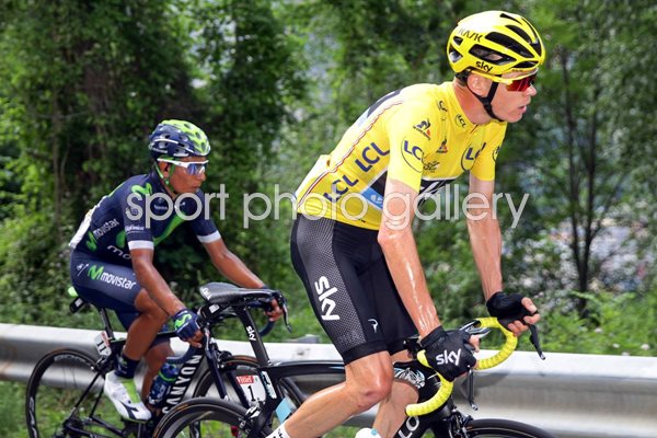 Chris Froome Sky & Nairo Quintana Stage 9 Tour 2016
