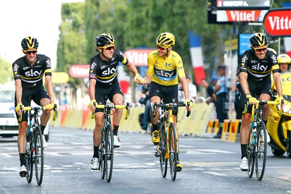 Chris Froome & Geraint Thomas Team Sky Paris 2016