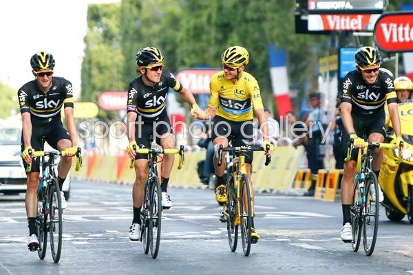 Chris Froome & Geraint Thomas Team Sky Paris 2016
