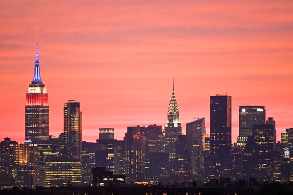New York Skyline Sunset 2016 US Open 