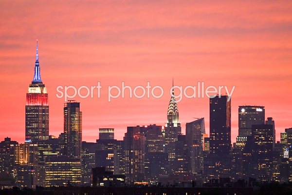 New York Skyline Sunset 2016 US Open 