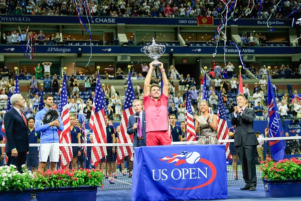 Stan Wawrinka 2016 US Open Win celebration