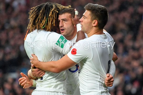 Jonny May try England v South Africa Twickenham 2016