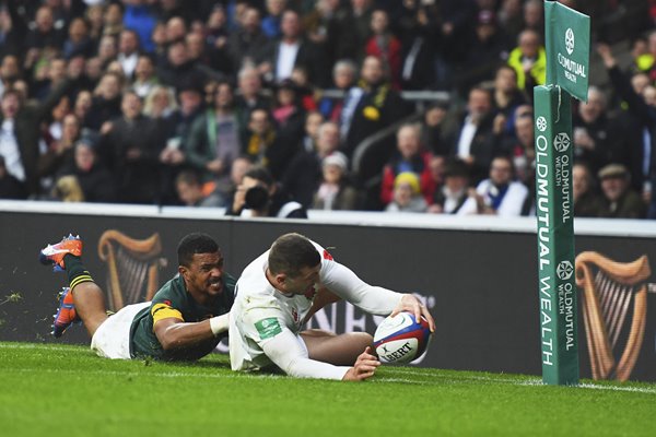 Jonny May try England v South Africa Twickenham 2016