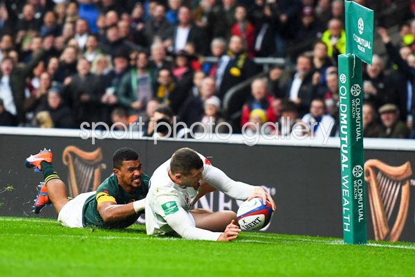 Jonny May try England v South Africa Twickenham 2016