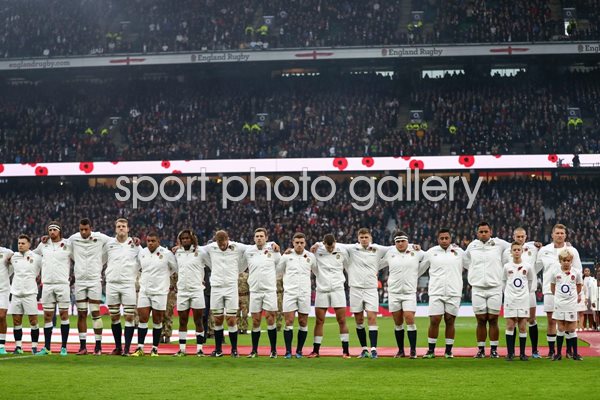 England v South Africa Remembrance Silence Twickenham 2016
