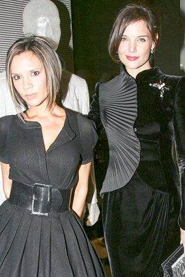 Victoria Beckham and actress Katie Holmes 