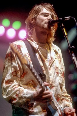 Kurt Cobain of Nirvana in concert