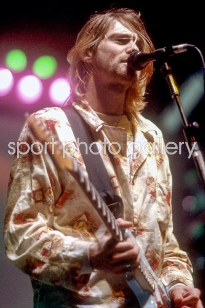 Kurt Cobain of Nirvana in concert