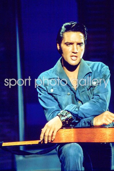 Elvis Presley in overalls