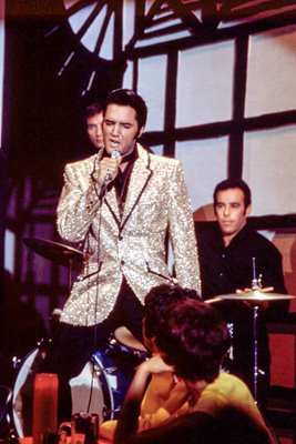 Elvis Presley entertains