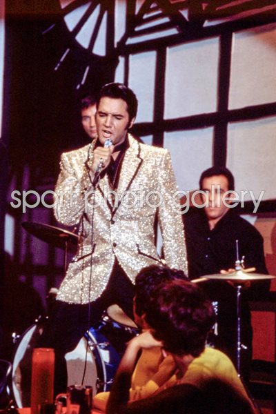 Elvis Presley entertains