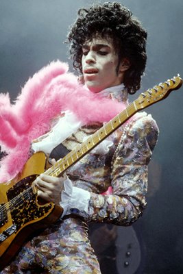 Prince colourful on stage