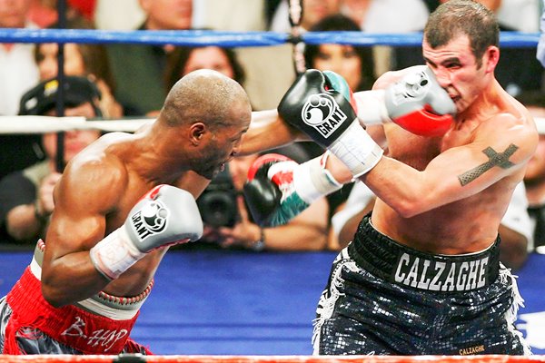 Bernard Hopkins lands left v Joe Calzaghe