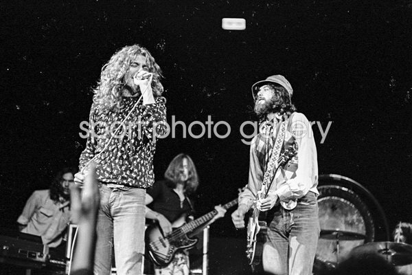 Robert Plant of Led Zeppelin on stage