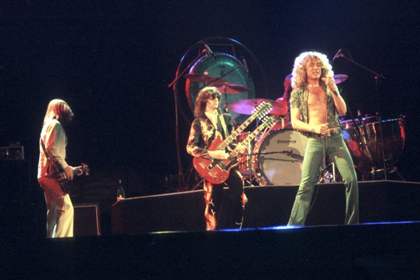 Led Zeppelin on stage