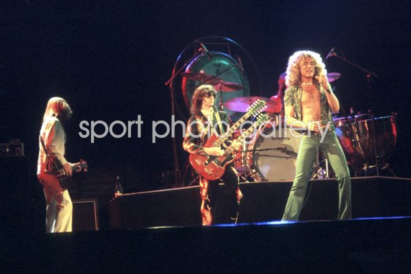 Led Zeppelin on stage