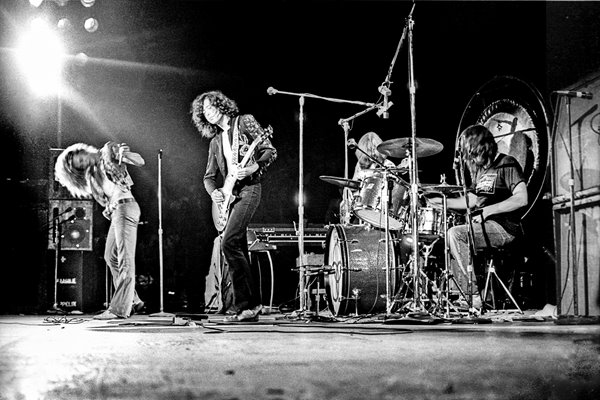 Led Zeppelin on stage