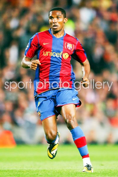 Samuel Eto'o in action for Barcelona 2008