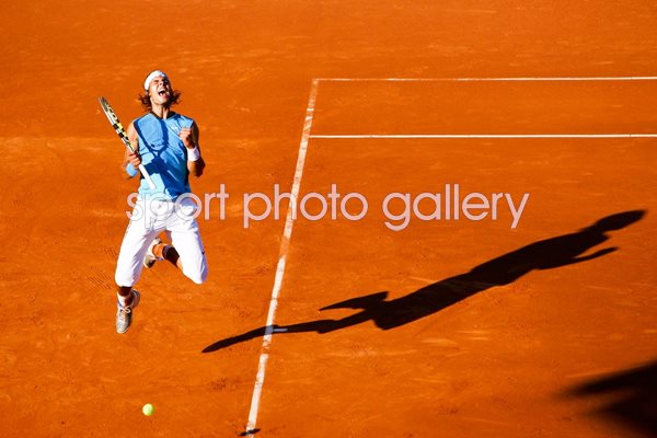 Rafael Nadal celebrates beating David Ferrer 2008
