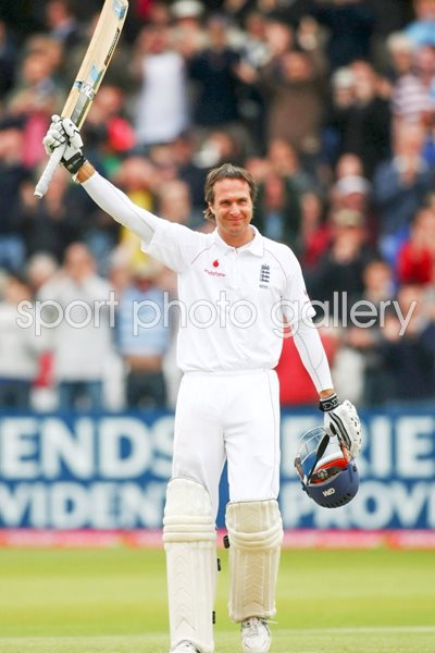 Michael Vaughan celebrates Lord's century