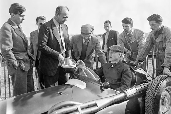 Mike Hawthorn & Raymond Mays at Goodwood 1956