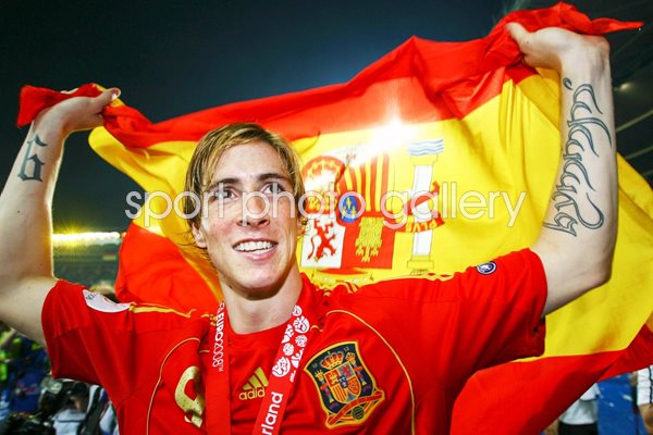 Fernando Torres savours Spain Euro 2008 win