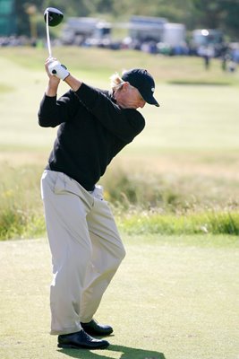 Greg Norman in action at Birkdale 2008