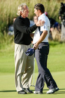 2008 Greg Norman congratulates Padraig Harrington