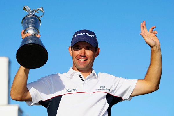 Padraig Harrington celebrates successive Open wins