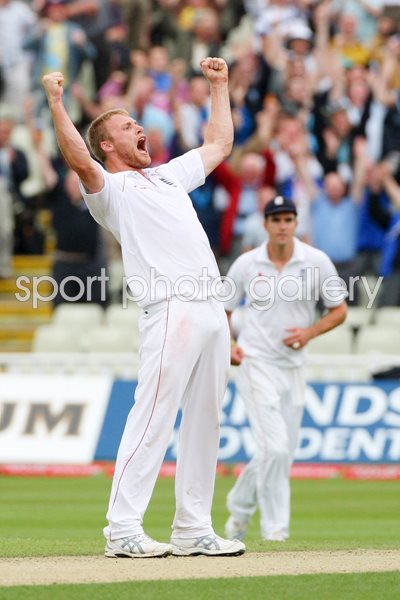 Classic Freddie Flintoff celebration Edgbaston 2008