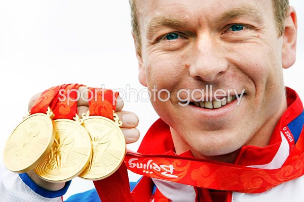 Chris Hoy with 3 Olympic Golds