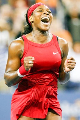 Serena Williams celebrates 2008 US Open win