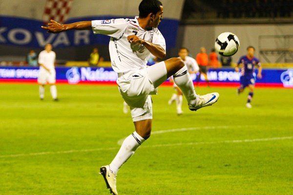 Theo Walcott in action v Croatia