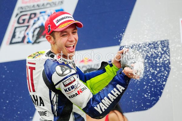 Rossi celebrates Indianapolis win 2008