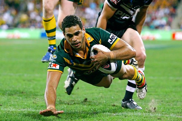 Greg Inglis scores for Australia v New Zealand