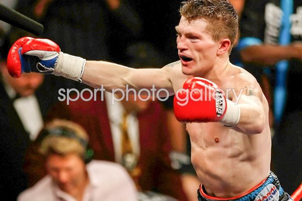 Ricky Hatton celebrates stopping Paulie Malignaggi