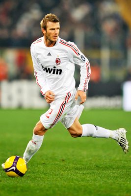 David Beckham 2009 AC Milan action