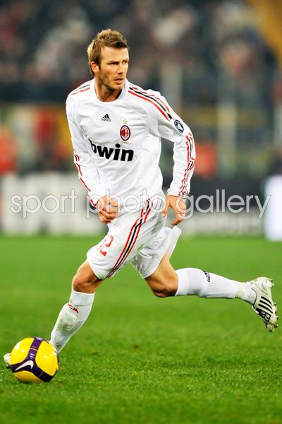 David Beckham 2009 AC Milan action
