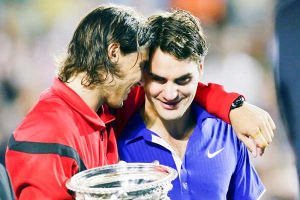 Rafa & Roger after epic 2009 Australian Open final 